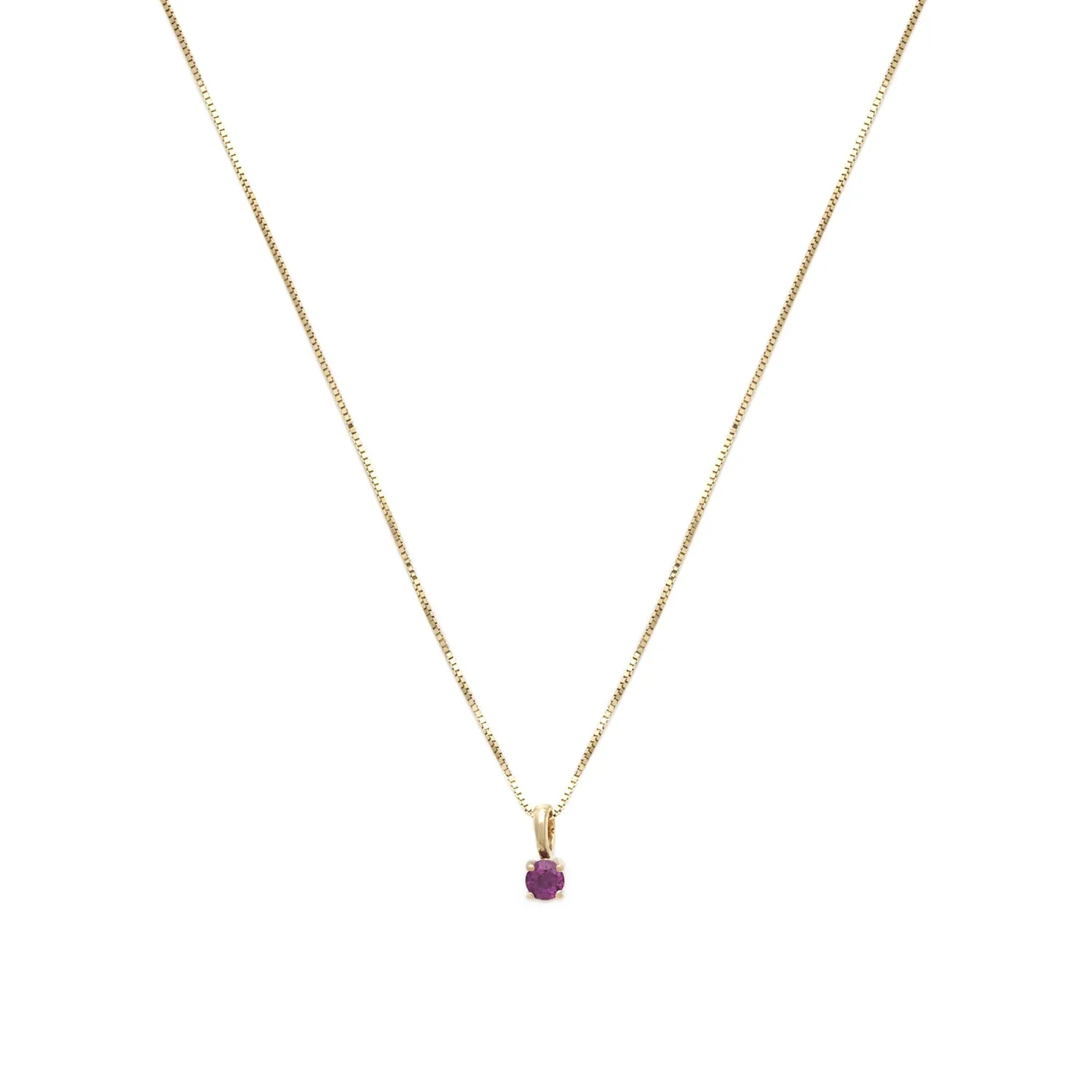 Element Necklace | 14k Gold & Garnet