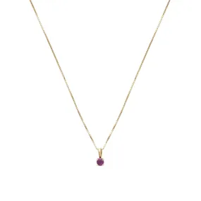 Element Necklace | 14k Gold & Garnet