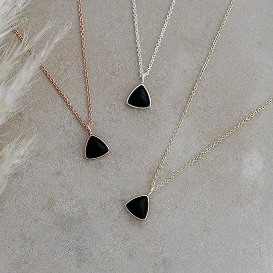 Elsie Black Onyx Pendant Necklaces