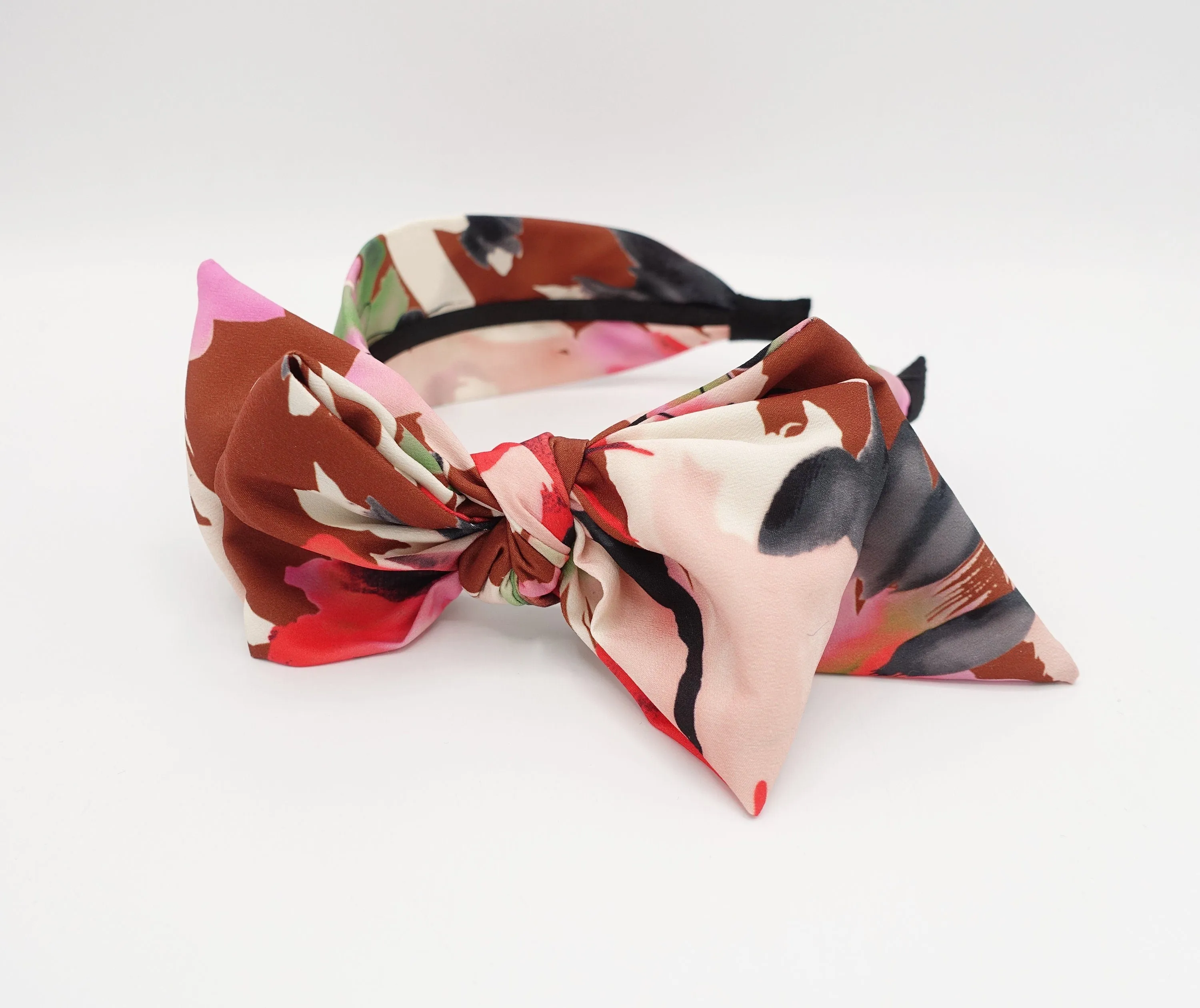 floral abstract bow knot headband watercolor painting pattern colorful hairband