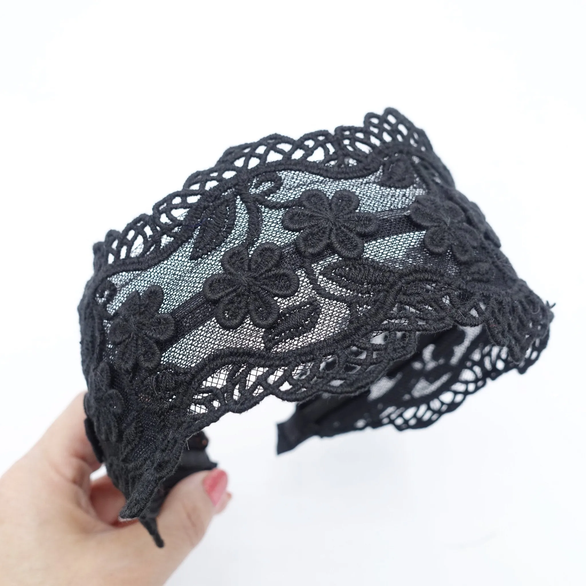 floral lace headband flat headband elegant women hair accessory