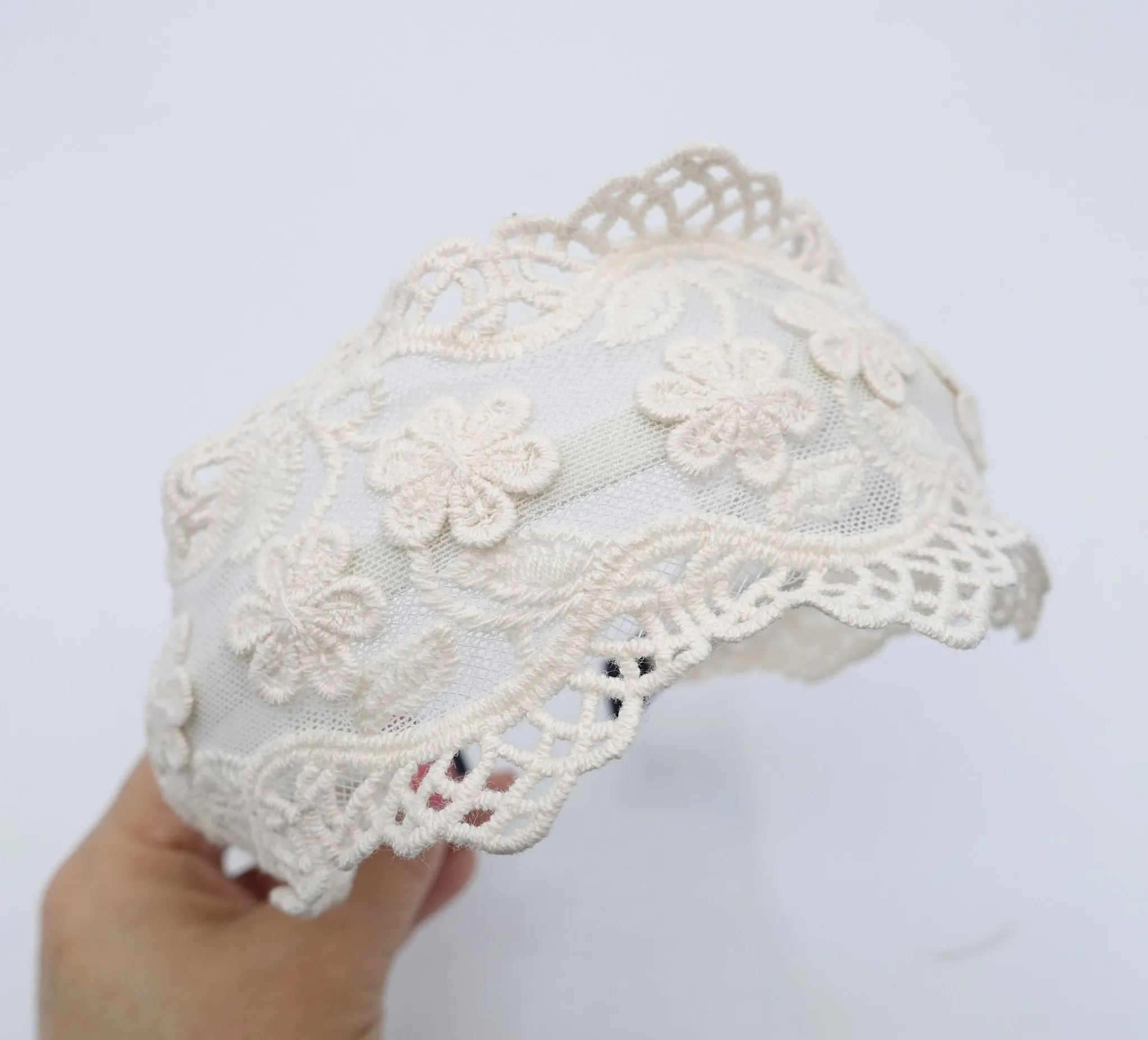 floral lace headband flat headband elegant women hair accessory