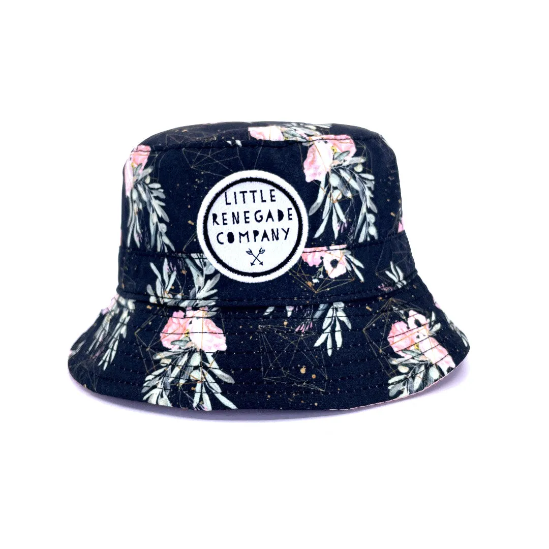 FLORAL VALENTINE REVERSIBLE BUCKET HAT - 4 Sizes