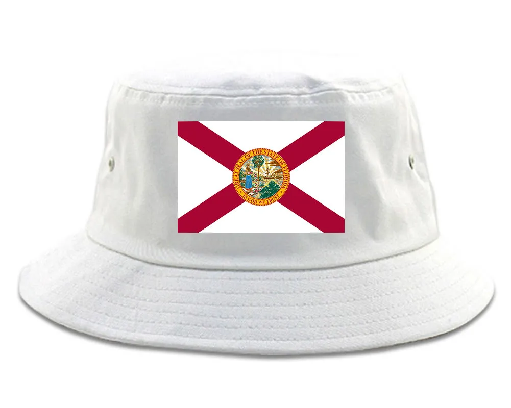 Florida State Flag FL Chest Mens Bucket Hat