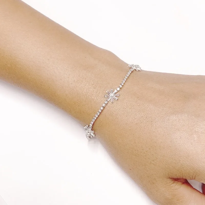 Flower Cubic Zirconia Bracelet