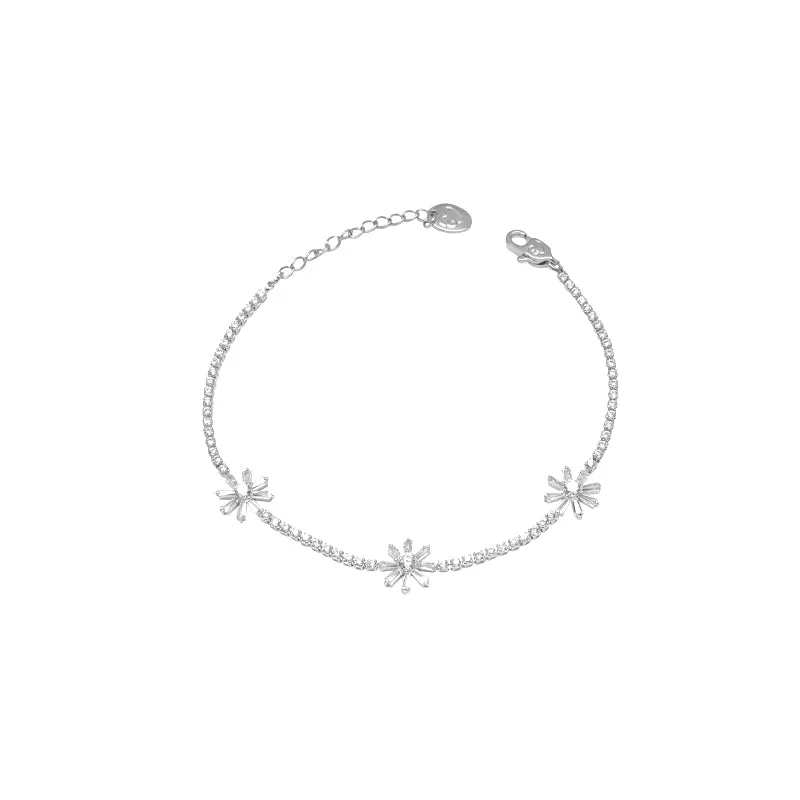 Flower Cubic Zirconia Bracelet