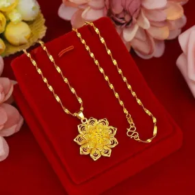 Flower Gold Color Necklace