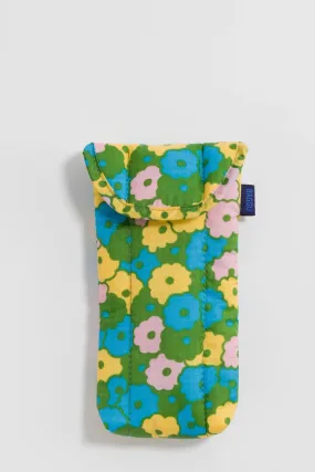 Flowerbed Puffy Glasses Sleeve