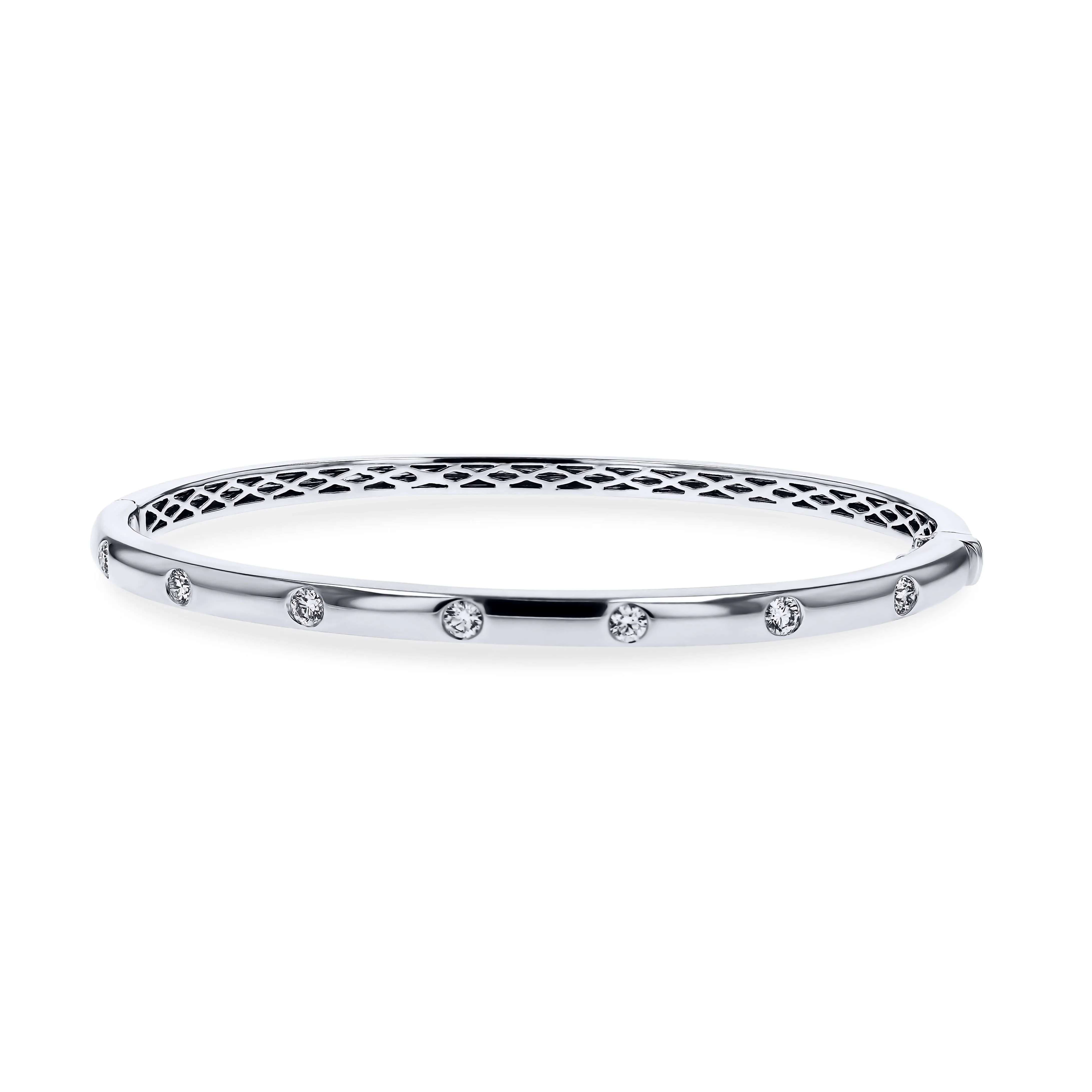 Flush-Set Diamond Bangle