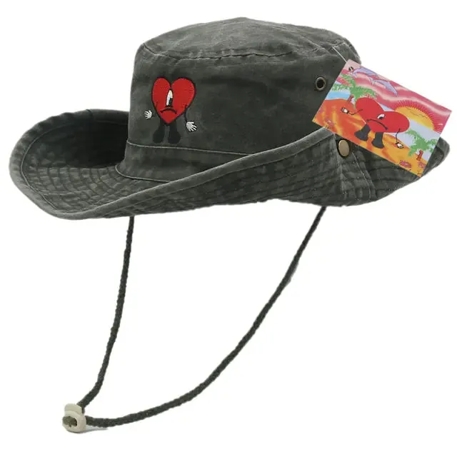 Foldable Cotton Embroidered Bucket Hat