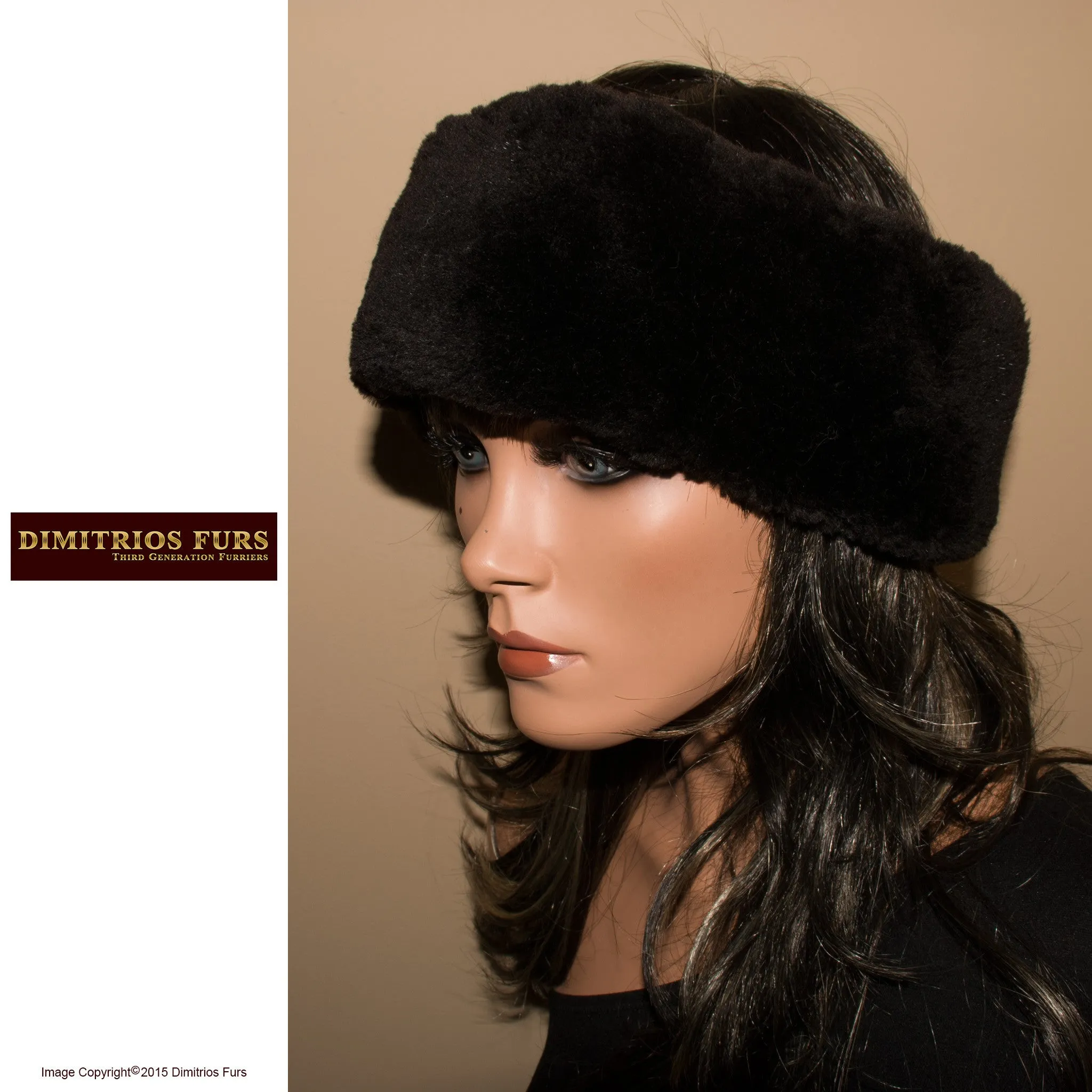 Fur Headband - Black Beaver