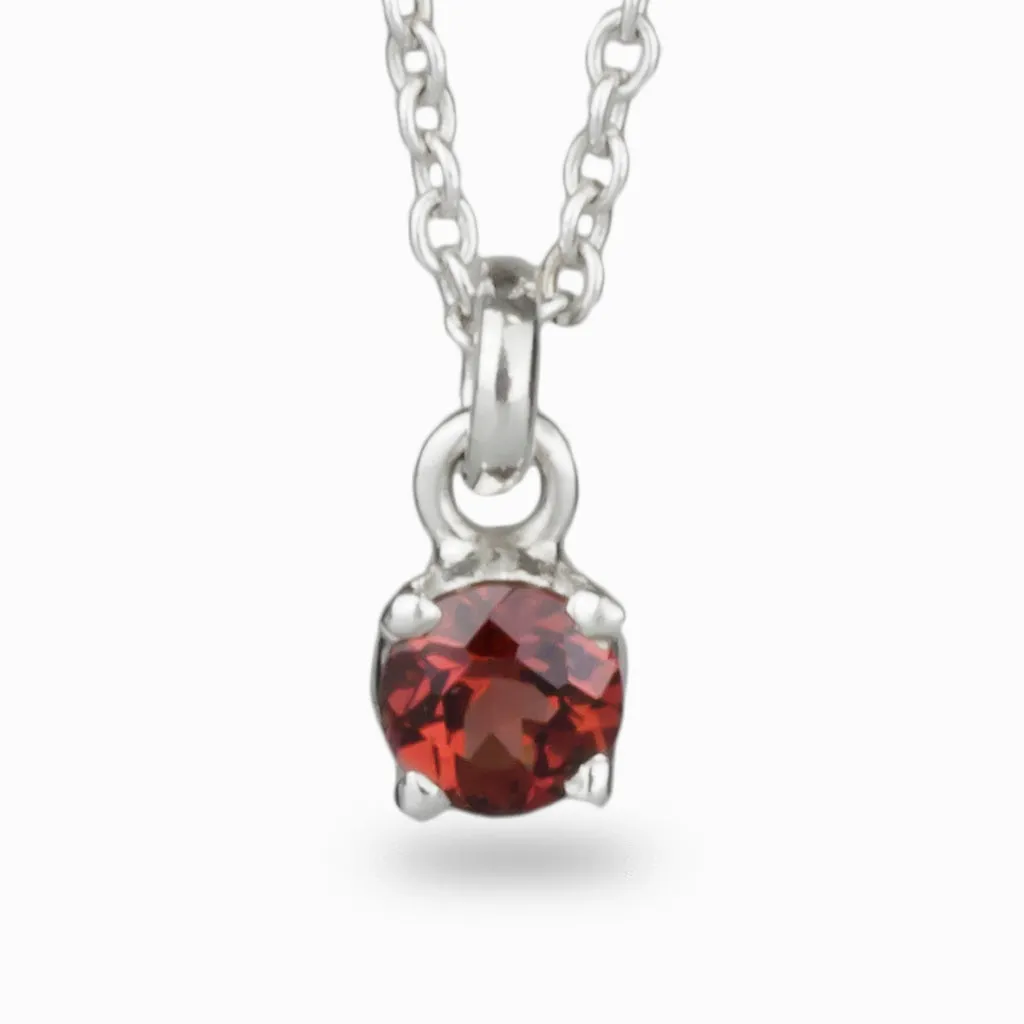 Garnet Birthstone Necklace