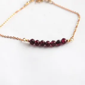 Garnet Gold Bracelet