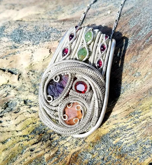 Garnet Pendant | Talisman & Amulet Necklace