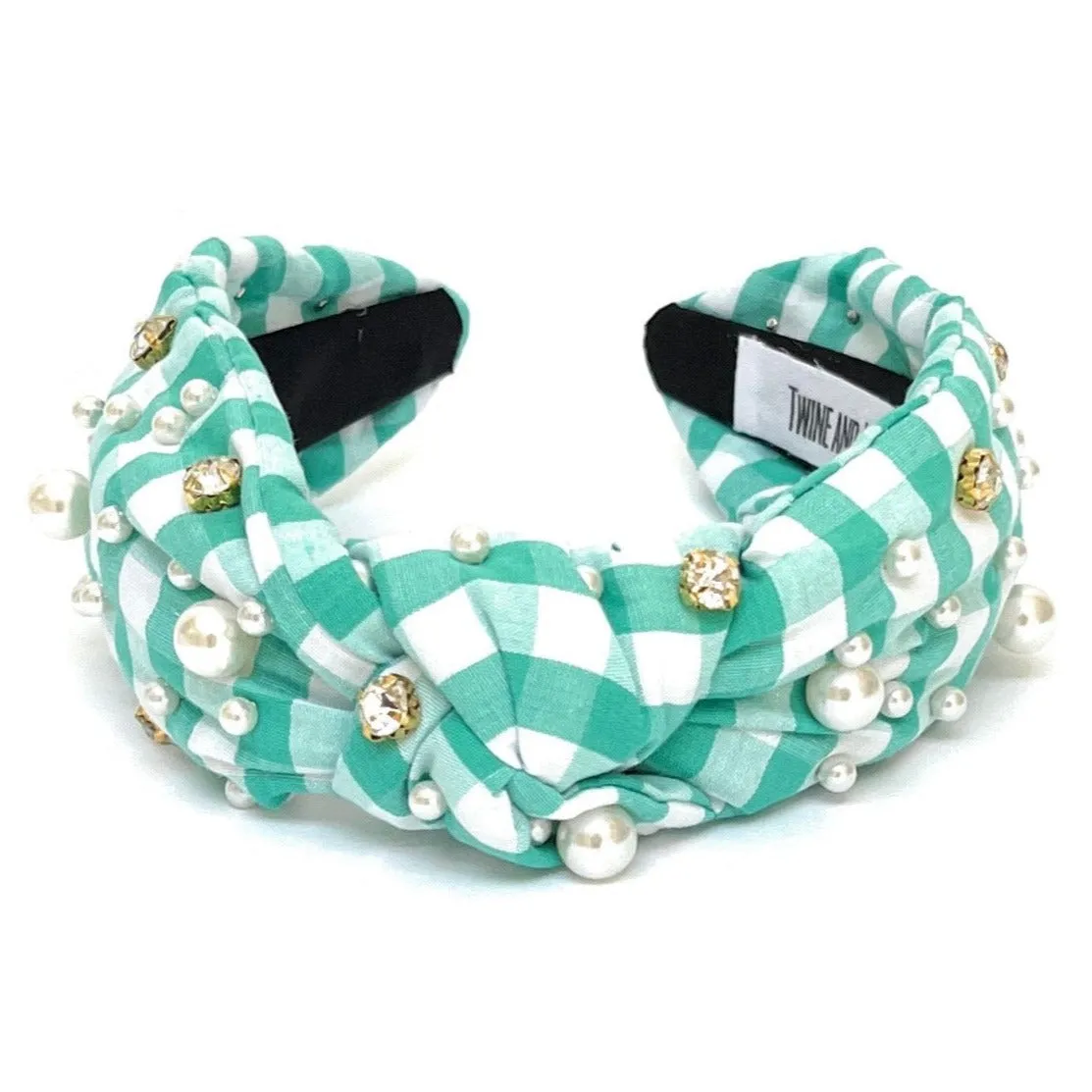 Gingham Embellished Knot Headband (more colors)