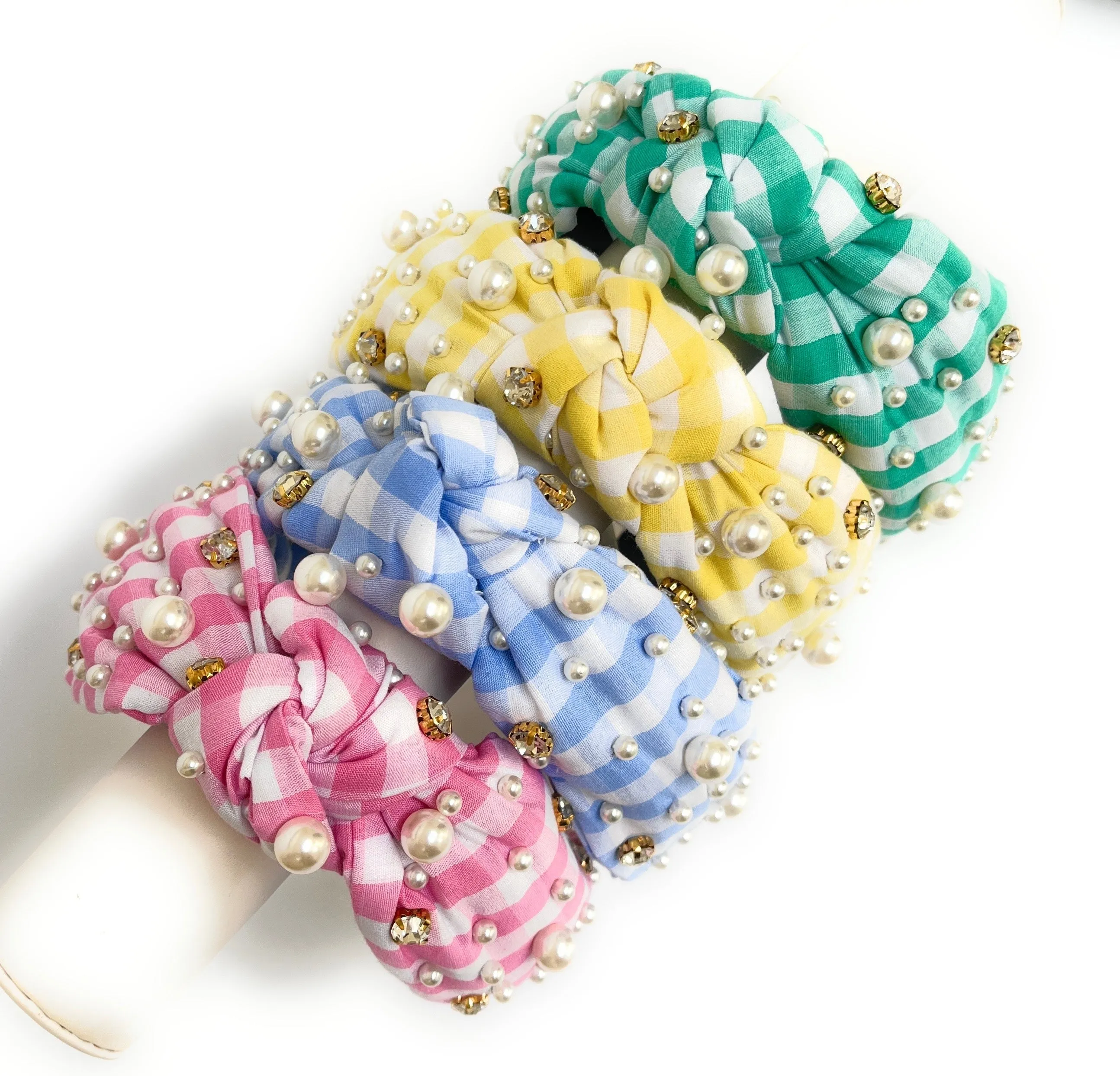 Gingham Embellished Knot Headband (more colors)