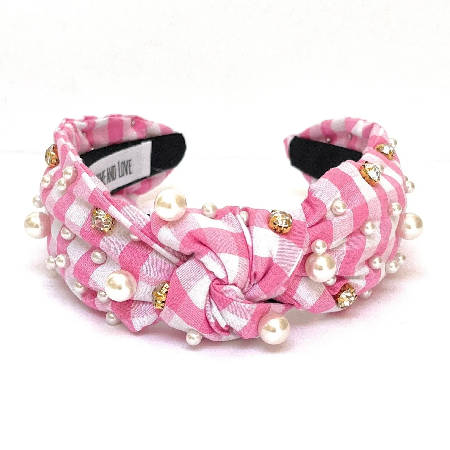 Gingham Embellished Knot Headband (more colors)