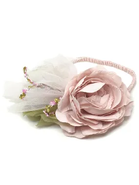 Girl's Headband with silk muslin flower - ANUSE