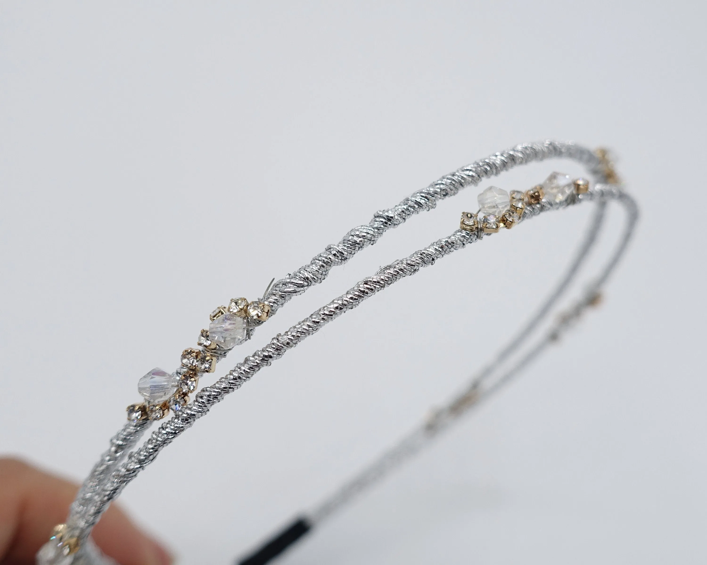 glitter double thin headband