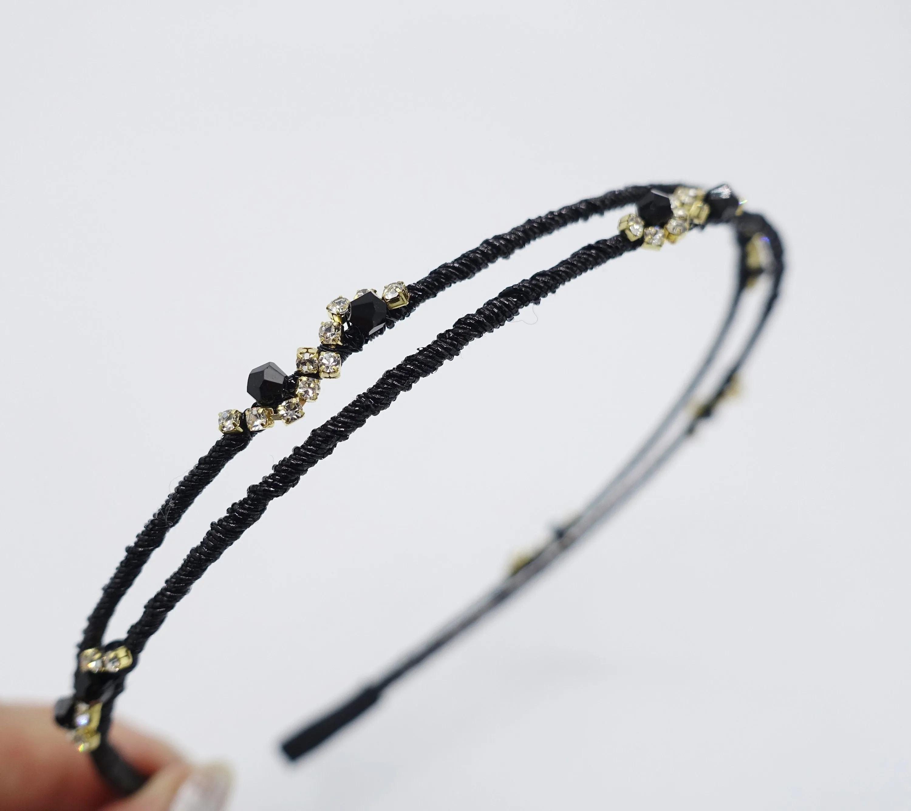 glitter double thin headband