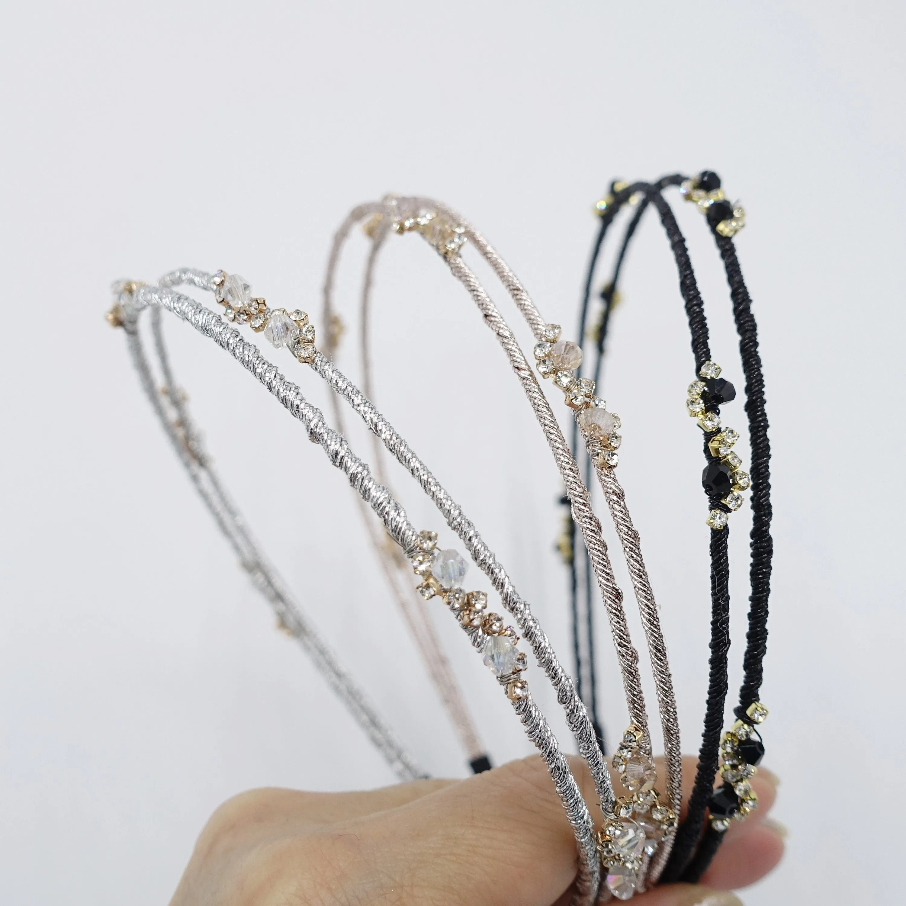 glitter double thin headband