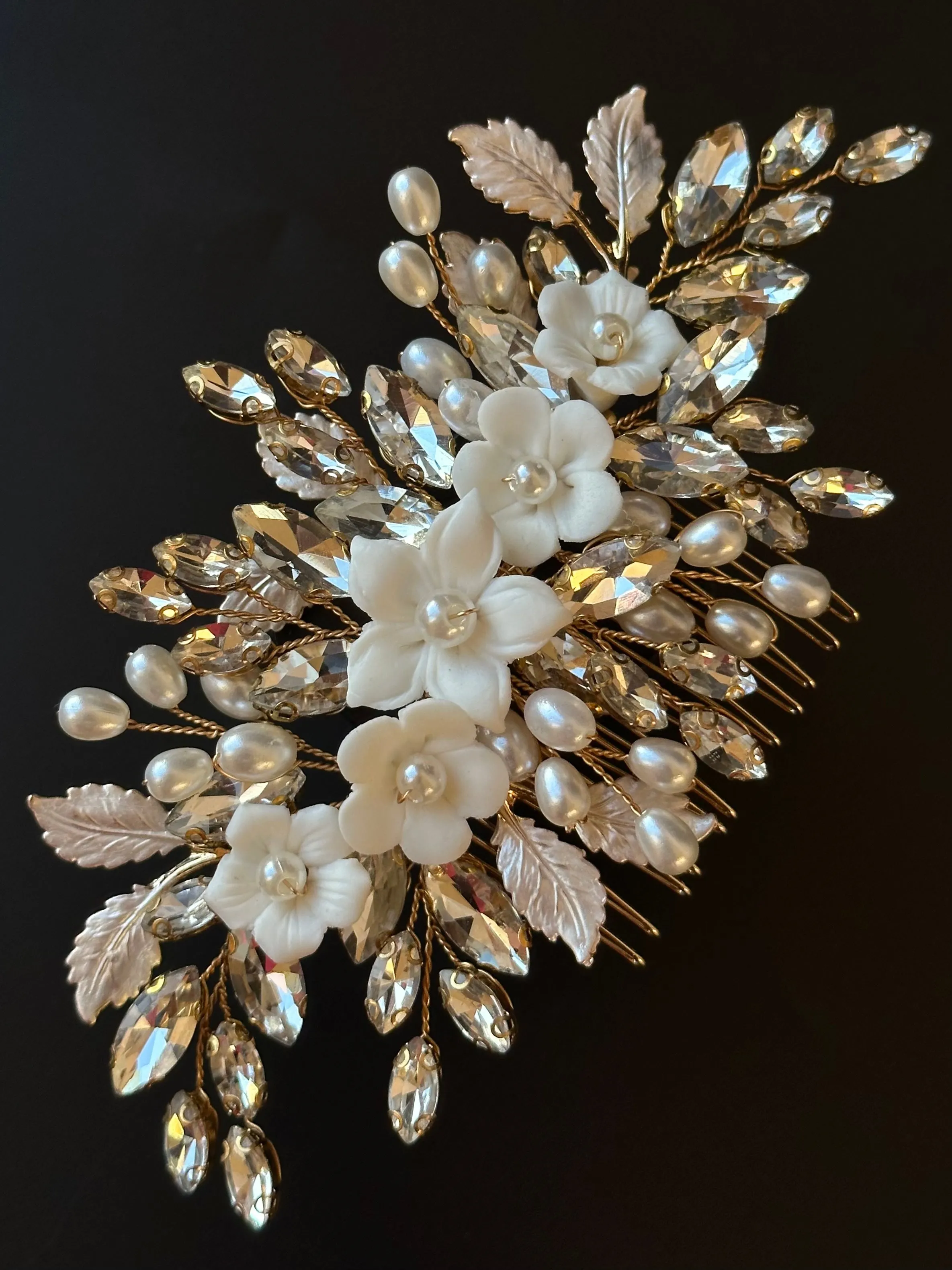 Gold Bridal Hair Comb