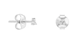 Gold Cubic Zirconia Studs - Silver