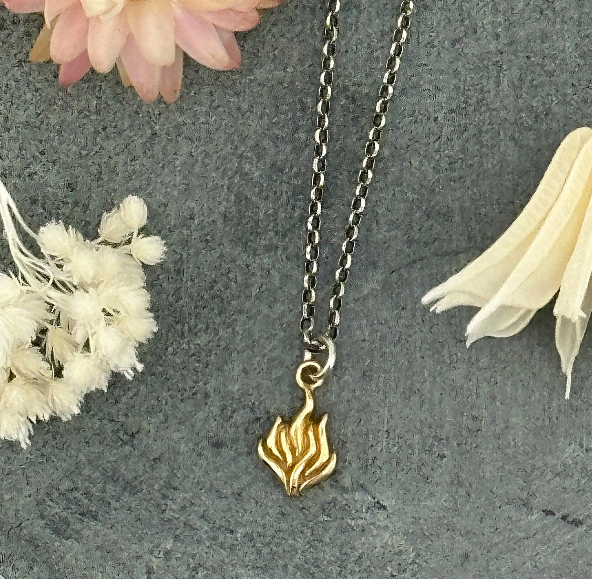 Gold Flame Necklace