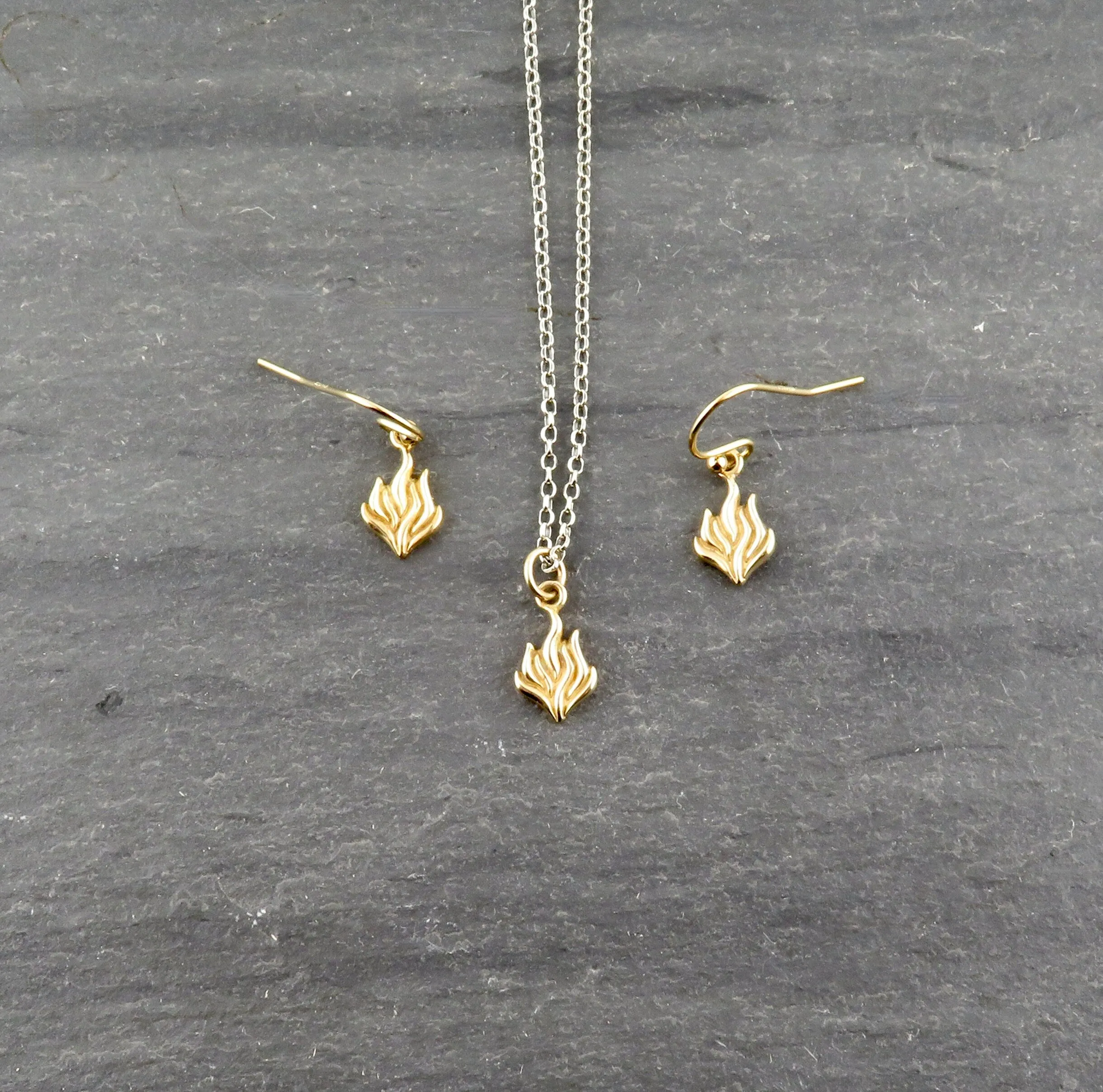 Gold Flame Necklace