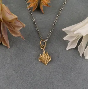 Gold Flame Necklace