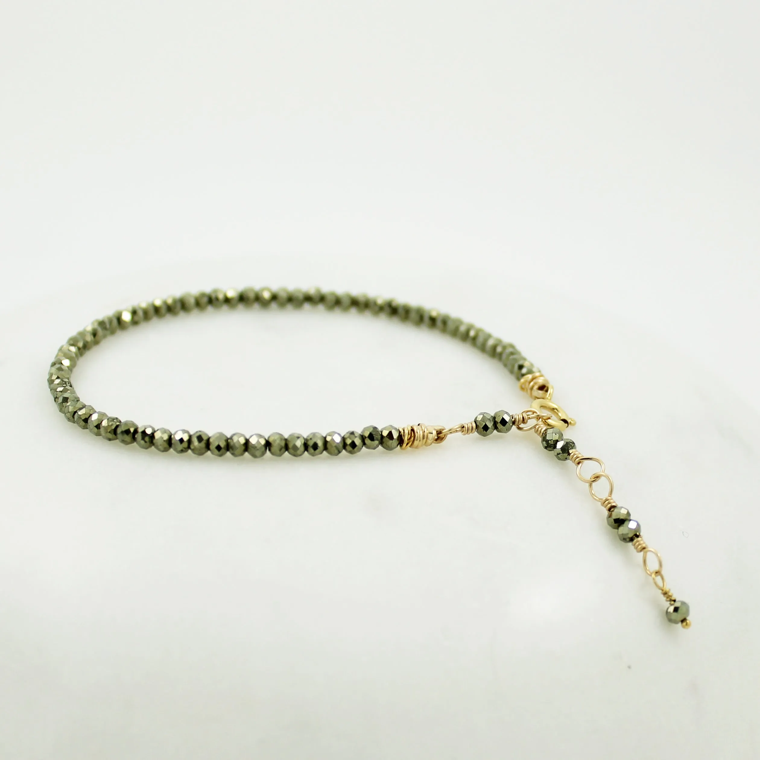 Gold Gemstone Stacking Bracelet