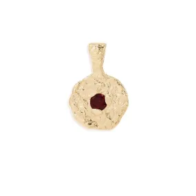 Gold January Birthstone Pendant