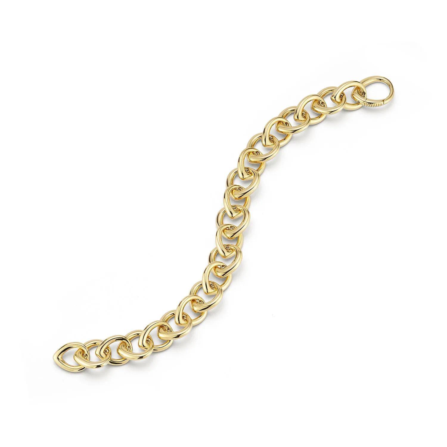 Gold Small Link Shield Bracelet