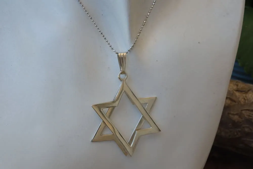 Gold Star of David Necklace