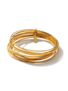 Gold Twenty Something Bangle Stack