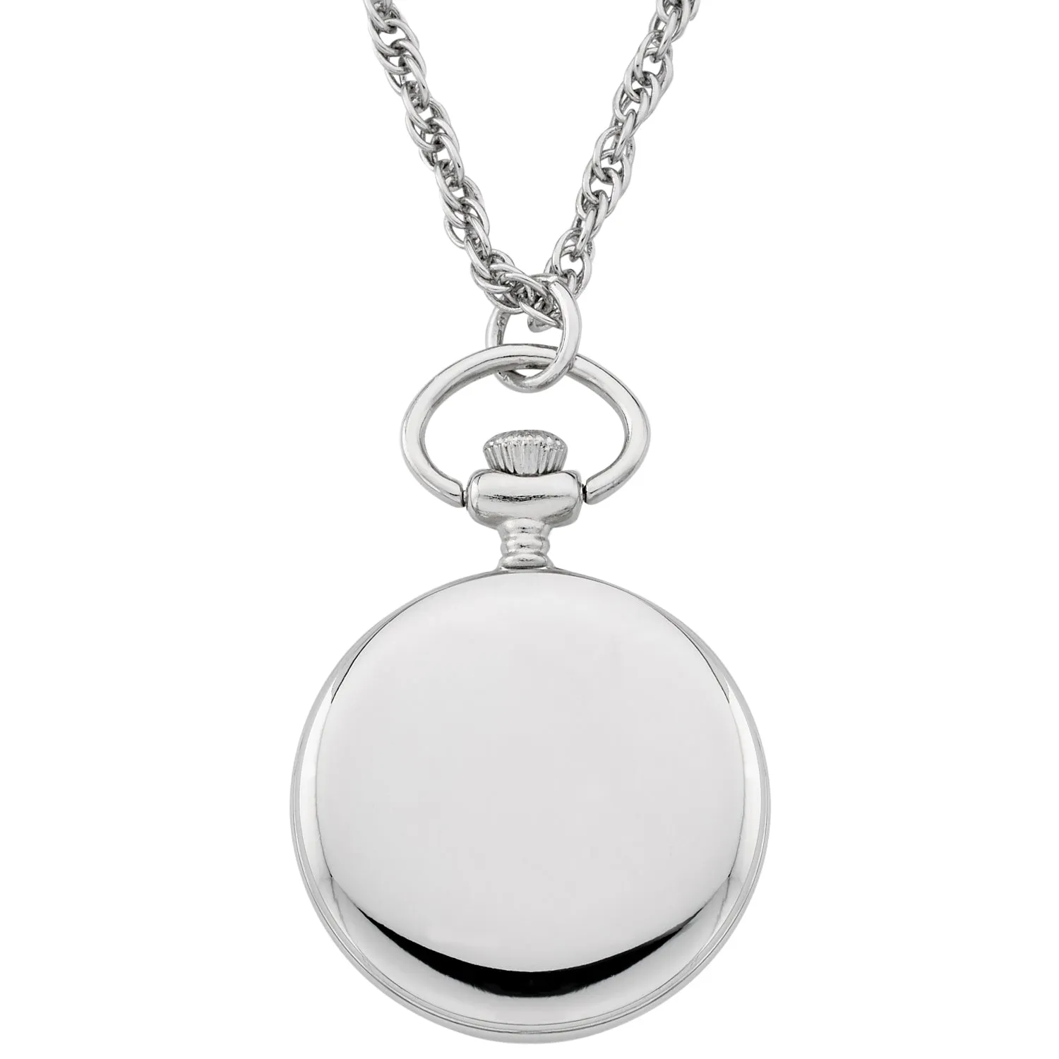 Gotham Women's Silver-Tone Open Face Pendant Watch with Chain # GWC14138SR