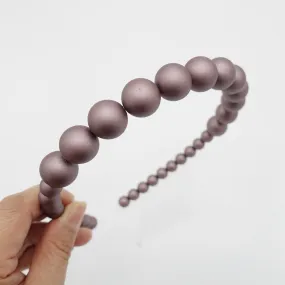 graduated pearl headband dyed non-glossy ball wire hairband women hair accessory