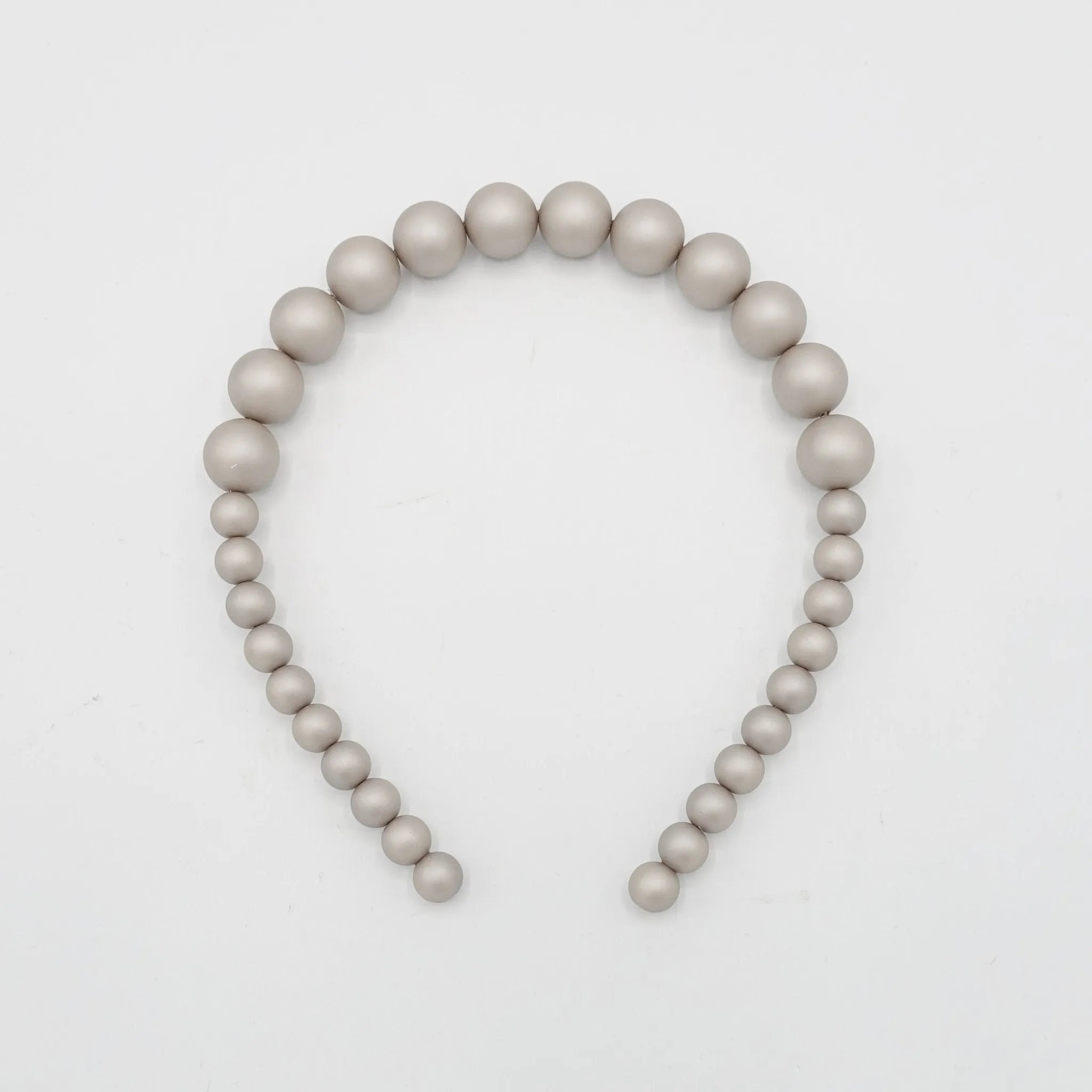 graduated pearl headband dyed non-glossy ball wire hairband women hair accessory