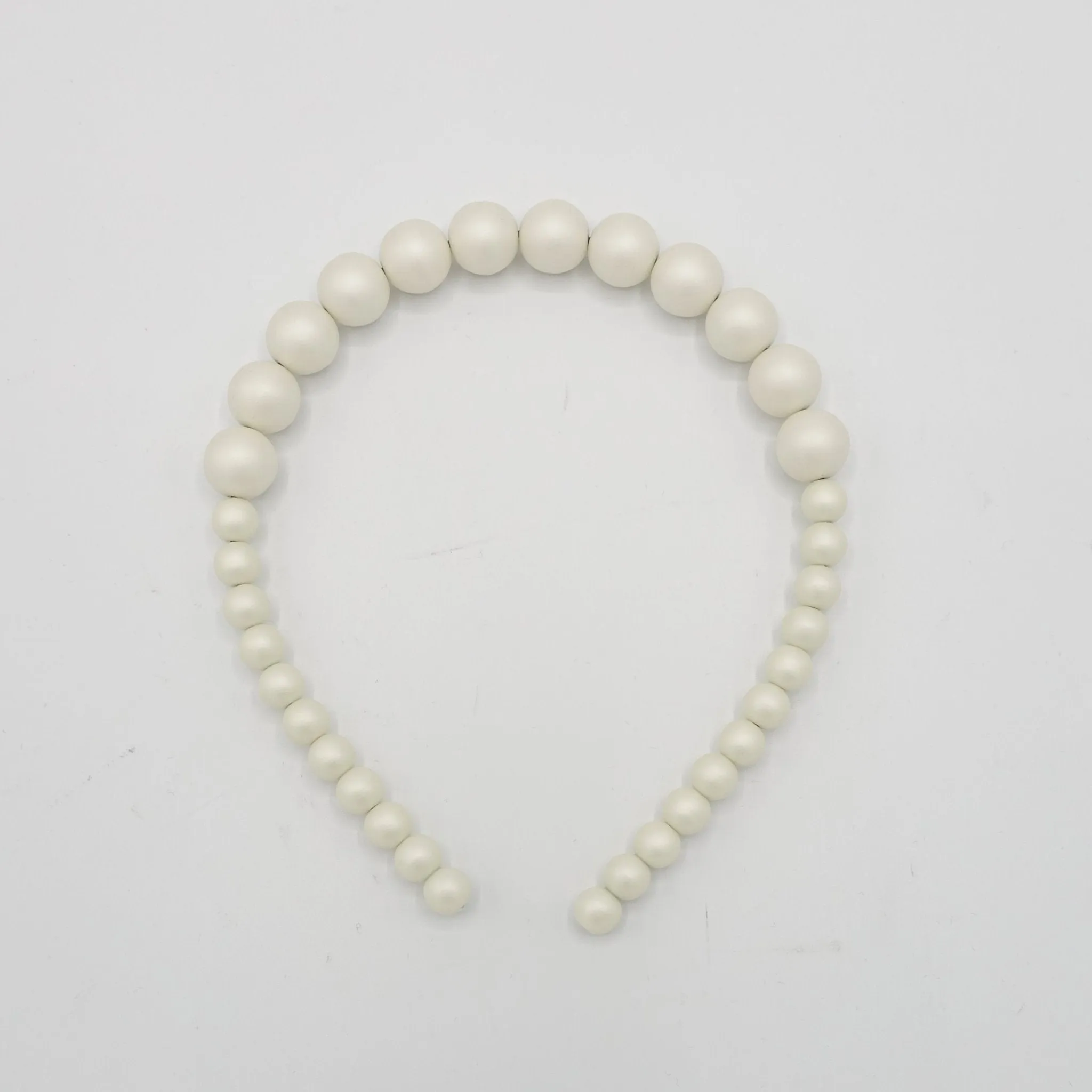 graduated pearl headband dyed non-glossy ball wire hairband women hair accessory