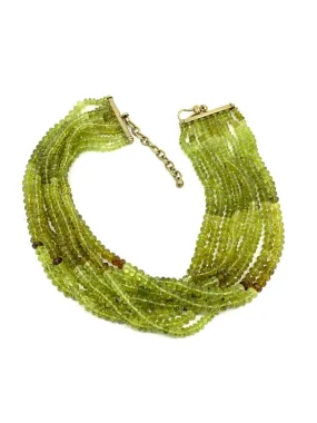 Green Garnet Torsade Necklace