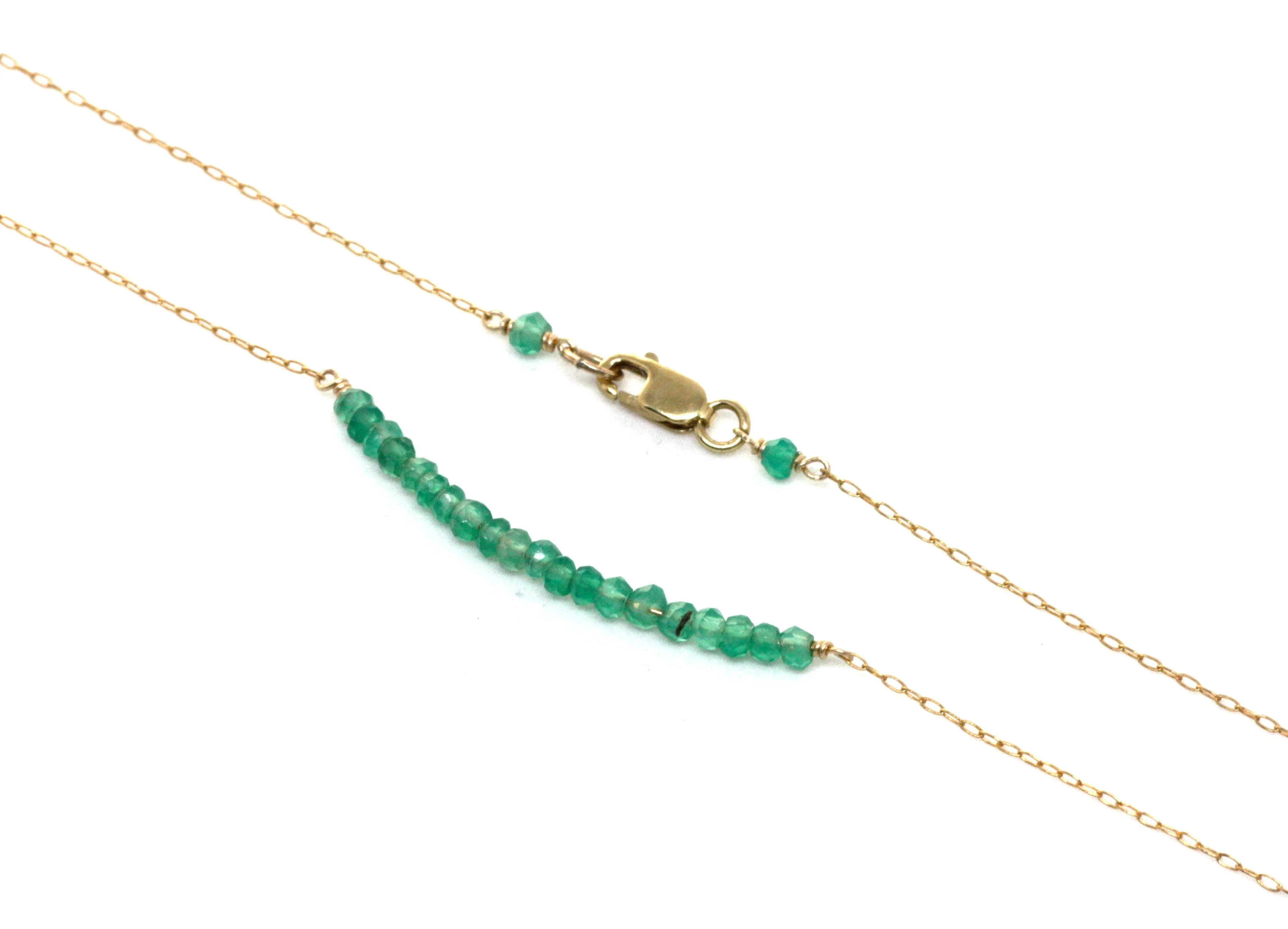 Green Onyx Bar Necklace