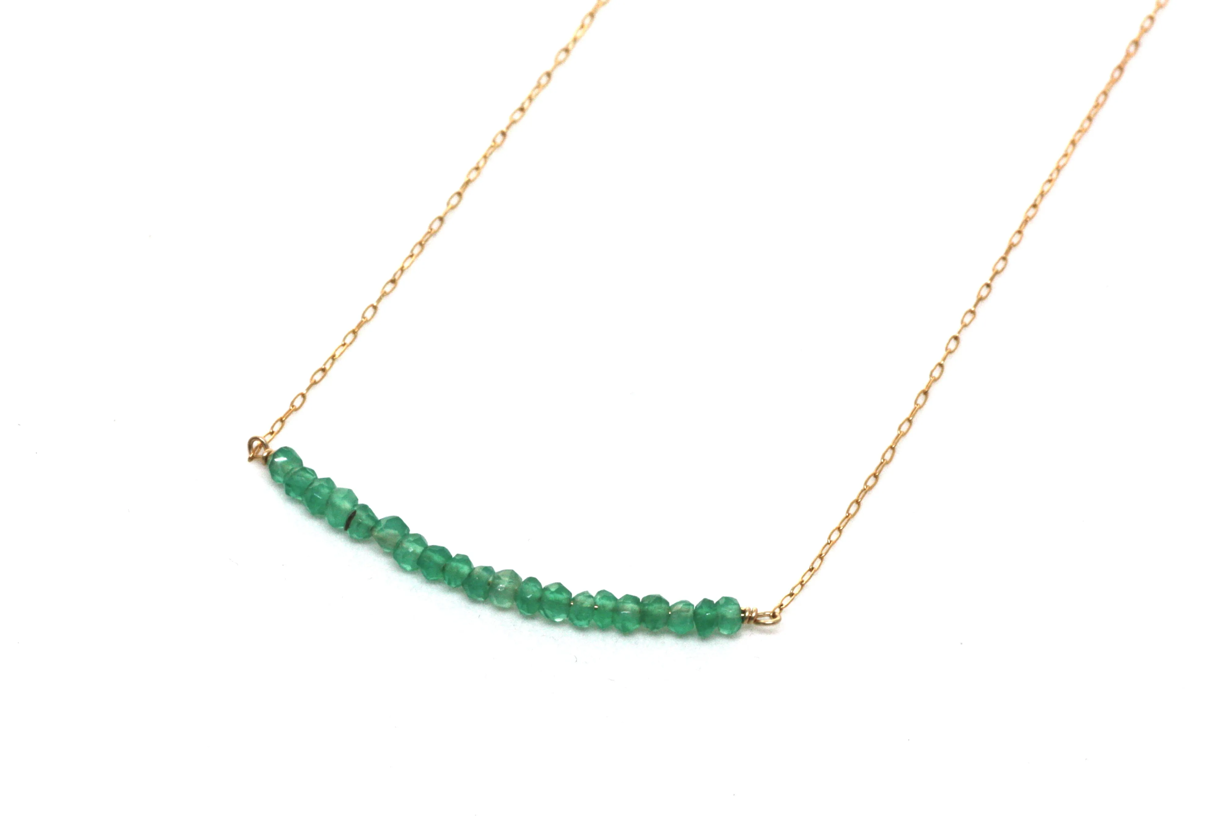 Green Onyx Bar Necklace