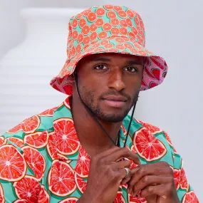 Groovy Grapefruit - Bucket Hat Reversible Print