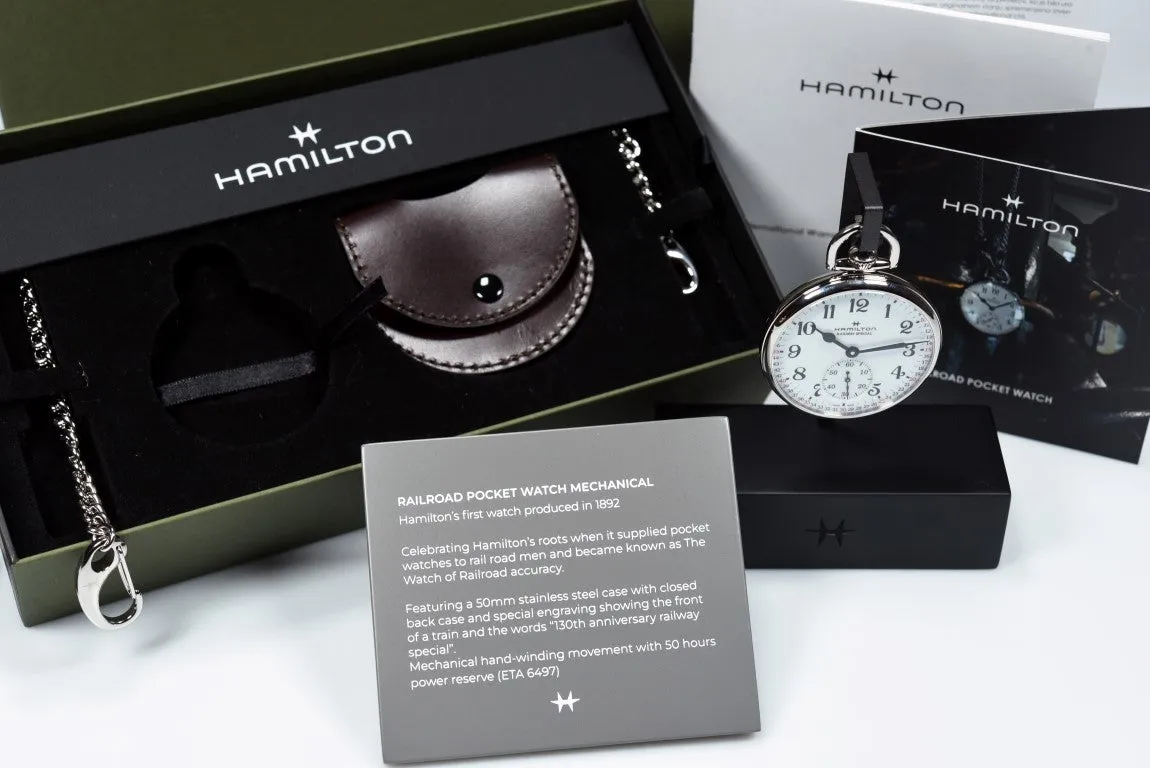 Hamilton American Classic RailRoad Pocket Watch Limited Edition H40819110 (Pre-owned)