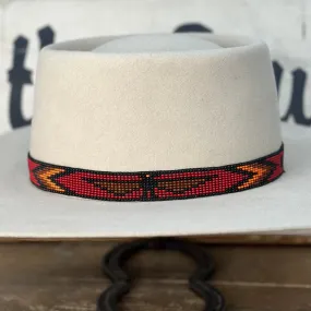 Hatband B2-J | 11 Row Stretch T-Bird Orange/Red/Brown