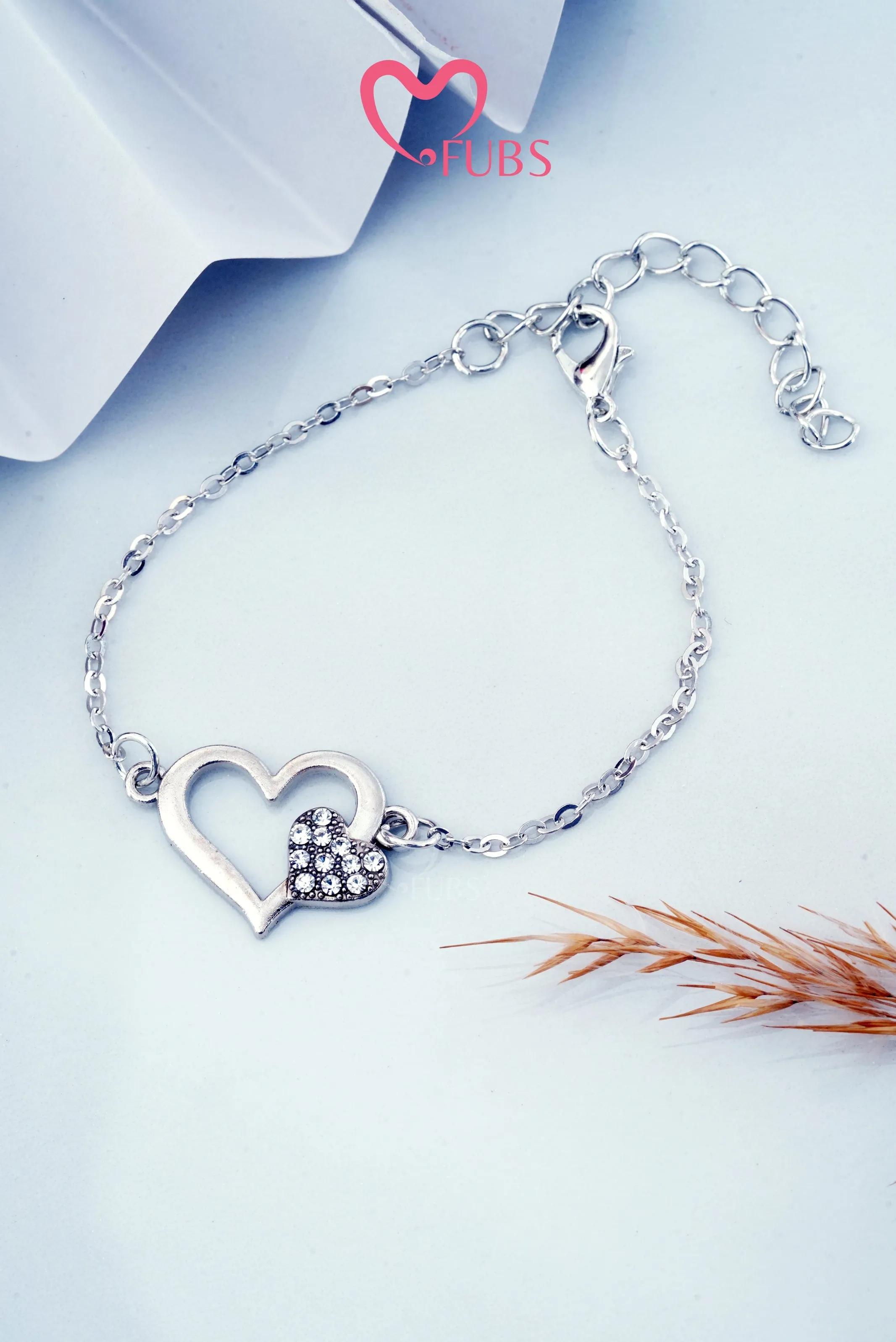 Heart Duo Gold Bracelet