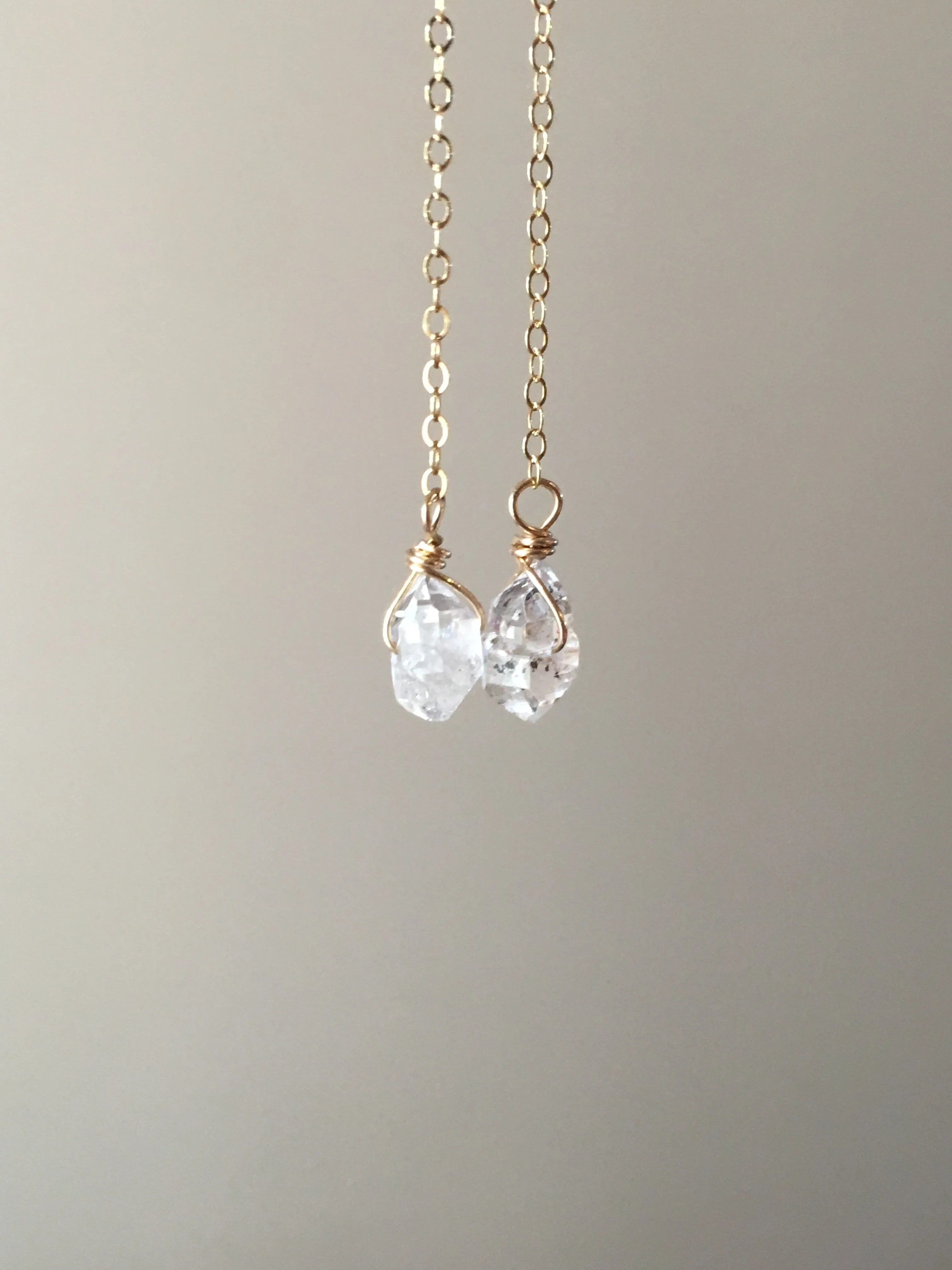 Herkimer diamond dangle drop earrings