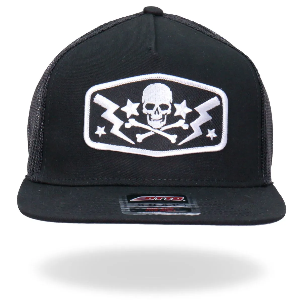 Hot Leathers GSH2018 Skull Bolts Snapback Hat