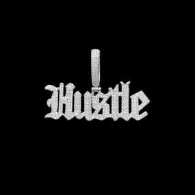 Hustle Iced Out Letter Diamond Pendant Necklace