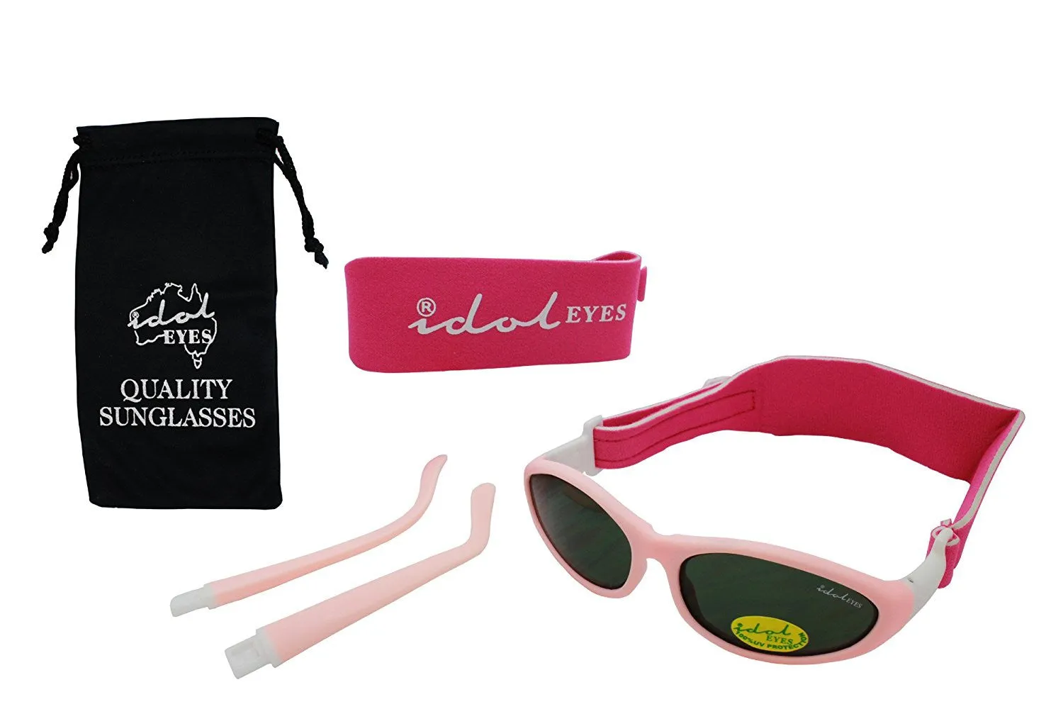 Idol Eyes Baby Wrapz 2 Headband Temple Convertible Sunglasses - Light Pink